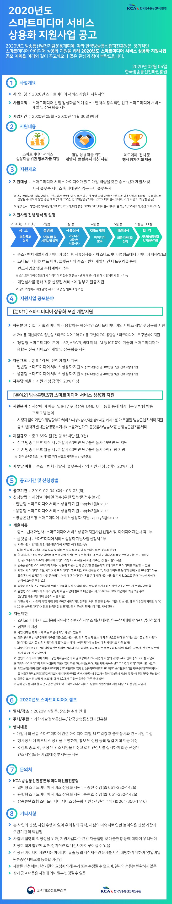2020년%20스마트미디어%20서비스%20상용화%20지원사업%20공고문.JPG